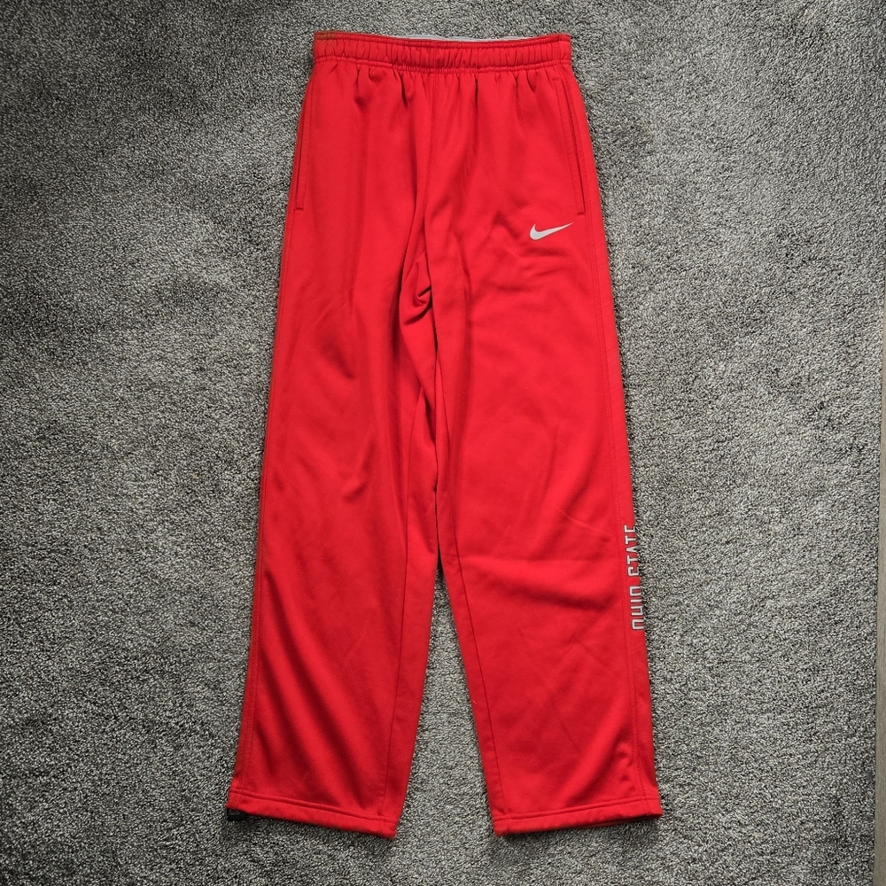 Nike Red Therma-Fit Pants Ohio State Buckeyes Branding EUC size small